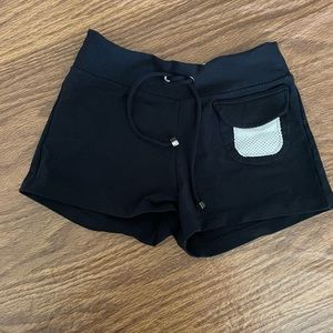 Blue Fish Shorts - womens size 2 - water/stretchy shorts- black